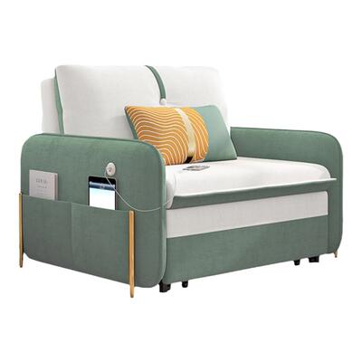 佛山工厂推拉绒布单人客厅两用床