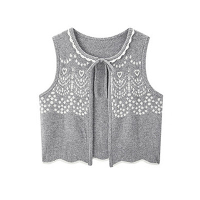 2025冬季新款商场同款甜美爱心提花羊毛针织背心C1EFF4281