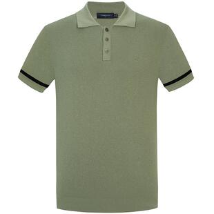 【桑蚕丝polo】东博利尼夏季轻薄polo衫男老钱风针织翻领短袖T恤