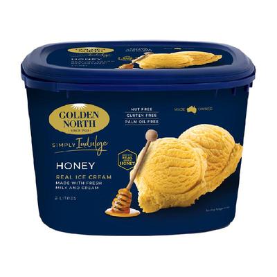 澳大利亚百年乳制品品牌，Golden North 金若丝 蜂蜜冰淇淋分享装2L*2桶