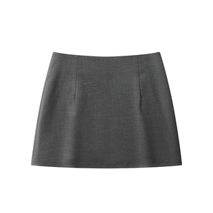 32CM深灰色西装A字半身裙高腰安全裤防走光包臀短裙2025夏季新款