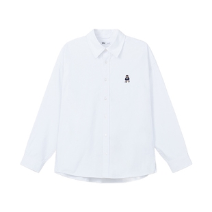 【WOODIE系列】SPAO韩国同款25年秋男女同款挺括量感休闲长袖衬衫