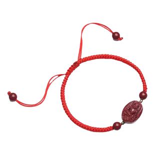 十二生肖属羊猴大日如来本命佛八大守护神朱砂男女款红绳手链手串