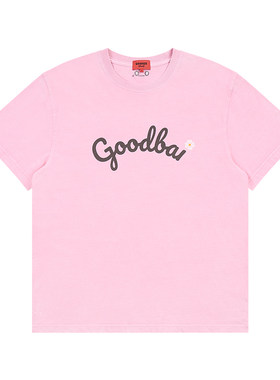 GOODBAI GOODEES 四叶草印花logo做旧水洗oversizeT恤