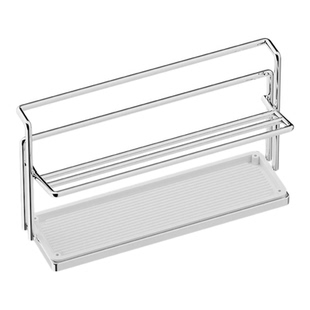 不锈钢杯架双层沥水水杯架家用多功能厨房工具收纳置物架