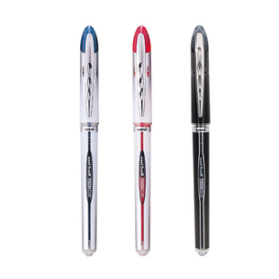 三菱直液式太空走珠笔UNI日本UB-200/签字笔0.8可换替芯书写速干中性笔水性笔0.5mm笔芯学生盖帽专用盒装红笔