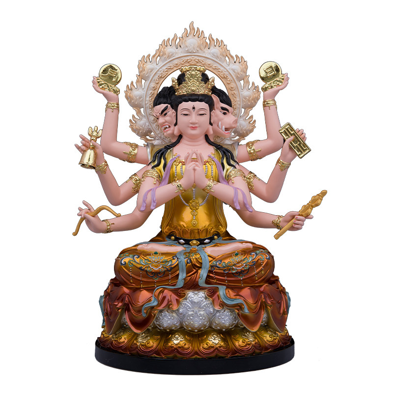 新款斗姆道家神祇摆件树脂