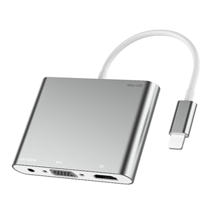 适用苹果lightning转hdmi投屏器高清ipad平板手机同屏器vga显示器