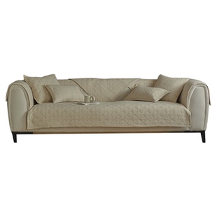 侘寂风棉麻沙发垫日式简约复古防滑四季通用高级感沙发巾盖罩坐垫