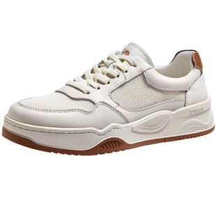 骆驼2026夏季新款男鞋透气网鞋小白鞋厚底增高百搭男士休闲板鞋