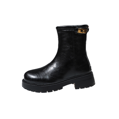 加绒马丁靴女2025冬季新款