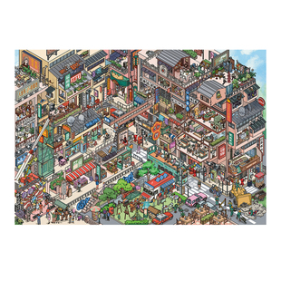 雀麦雀实大1.0港风城寨苏州河威尼斯现代街景造场景贴纸微缩解压