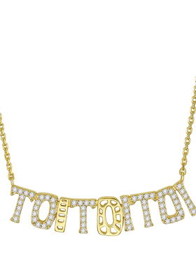 TwinellGoodLuck字母项链女