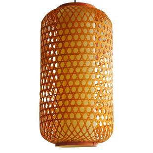 中式复古田园创意竹编灯笼手工编织禅意餐厅吊灯酒店喜庆个性灯罩