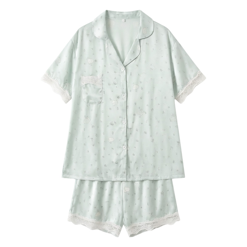 碎花小兔可爱夏季短袖短裤家居服