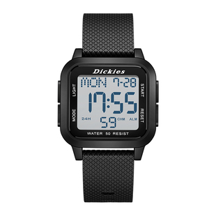 Dickies电子手表男生初高中运动时尚潮流小学生闹钟静音电子表740
