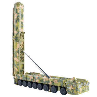 合金东风DF61陆基洲际导弹模型核导弹发射大炮火箭运输车军事摆件