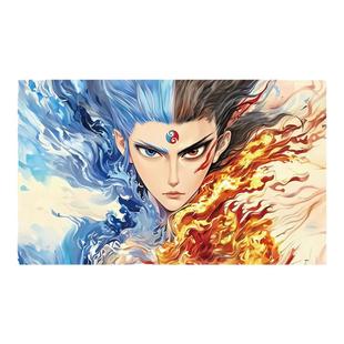 哪咤海报墙贴男孩卧室墙面装饰画墙纸贴画动漫背景墙壁画贴纸壁纸