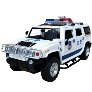 合金悍马警车仿真大号特警察车模型儿童玩具汽车越野车公安车男孩