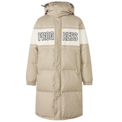 美特斯邦威宽松撞色拼接羽绒服