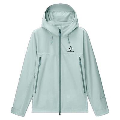 企鹅骆驼紫色单层冲锋衣女款