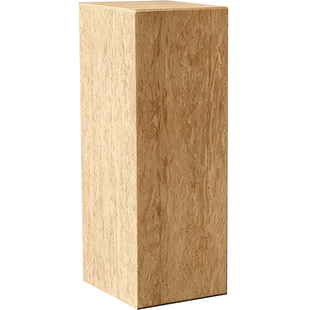 侘寂风天然黄洞石立柱设计师款客厅沙发边桌置物台大理石摆件底座