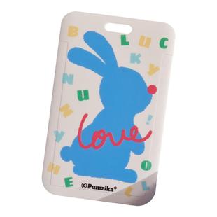 Pumzika原创蓝白兔子美式少女学生饭卡卡包门禁卡套挂件弹力绳