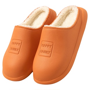 防水棉拖鞋女2026冬季新款居家室内加绒加厚防滑保暖情侣棉鞋女款