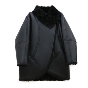 CIZZLEMORE【东京贵族】双面穿茧型设计加绒加厚皮毛一体皮衣外套