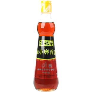 汪德荣纯小磨麻油435ml香油火锅蘸料油碟家用纯芝麻油安徽调味油