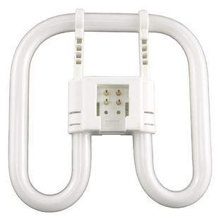 蝴蝶型2D吸顶灯管21W28W10W38W55三基色荧光节能方形厨房老式灯泡