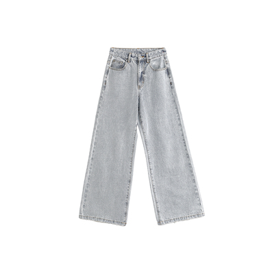 roaringwild a arch 咆哮野兽 水洗国潮阔腿裤宽松女直筒牛仔长裤