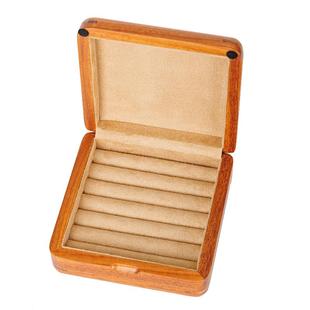 匠功夫纯实木戒指盒收纳盒迷你木质耳钉盒袖扣盒吉他拨片收纳礼盒