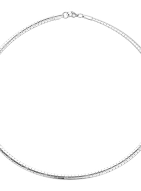 钛钢男士镜面刀片项链