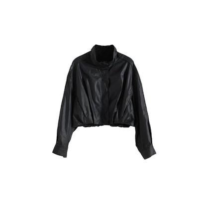 AS新款宽松显瘦立领休闲短外套