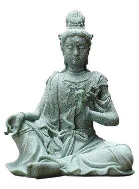 水月观音僧佛像小摆件装饰品摆设