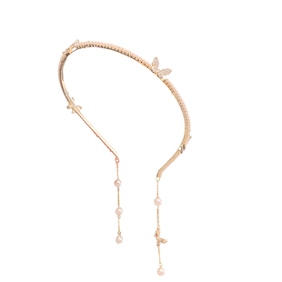 仙子坠~高级感流苏发箍 森系仙女蝴蝶水钻头箍外出发卡子头发饰品