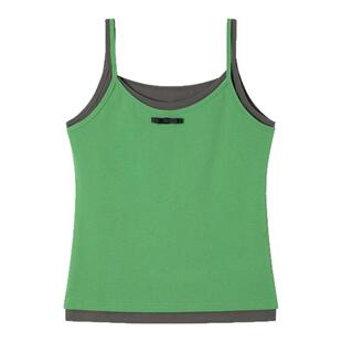 RedRef 撞色假两件拼接四色吊带打底背心女新款