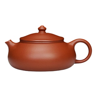 宜兴紫砂壶泡茶壶寒江壶精品手工单壶家用茶具正宗原矿朱泥