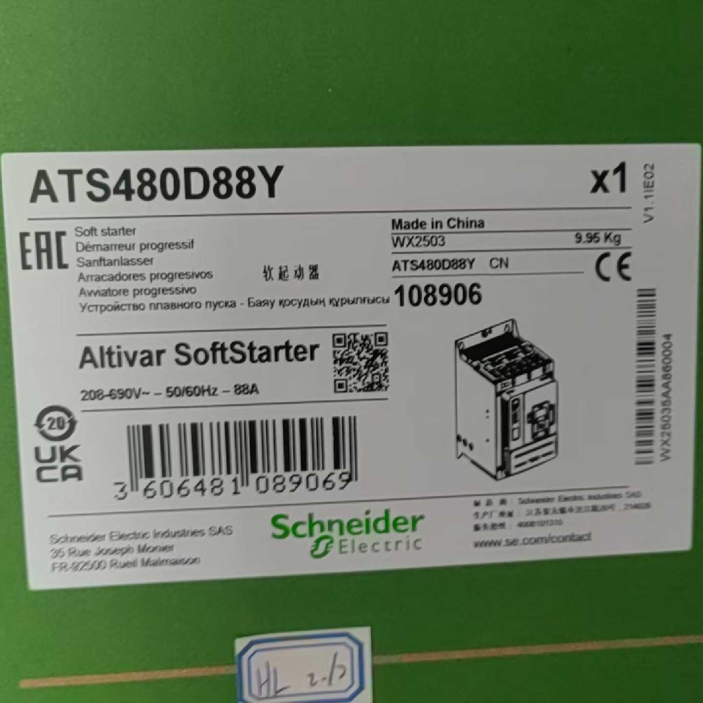 议价施耐德软启动器ATS480D75Y ATS480D88Y ATS480C11Y ATS480C14