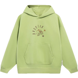 李宁男款秋季舒适休闲百搭潮流篮球系列套头连帽卫衣AWDT093-5