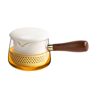 叁旬清远玻璃茶壶家用大容量防烫侧把单壶陶瓷茶具茶水分离泡茶壶