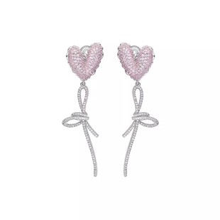 何方HEFANG告白气球乔欣同款长款爱心时尚潮流轻奢高级耳钉耳