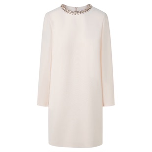 朗姿三醋酸钉钻斗篷款设计感连衣裙优雅干练裙子2026年春季新款