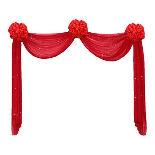 大红花球结婚单元门农村大门装饰乔迁婚房门头花绸缎红布门彩绣球