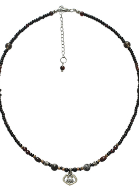 999纯银天然石圆珠原创设计