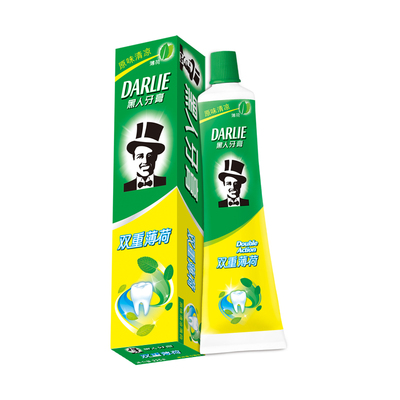 套装双重薄荷口气清新黑人牙膏