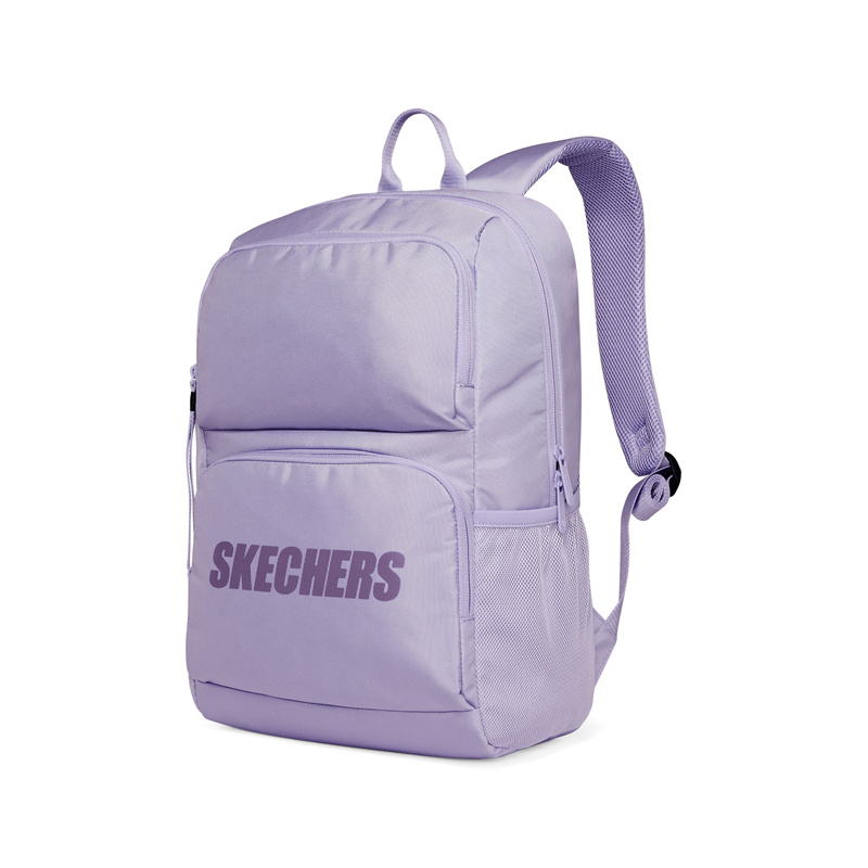 Skechers斯凯奇双肩包女大学生薰衣草紫大容量旅行包初高中生书包