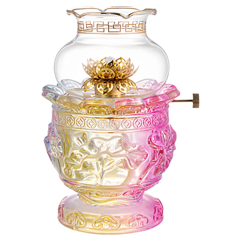 油灯供佛酥油灯防风长明灯莲花灯