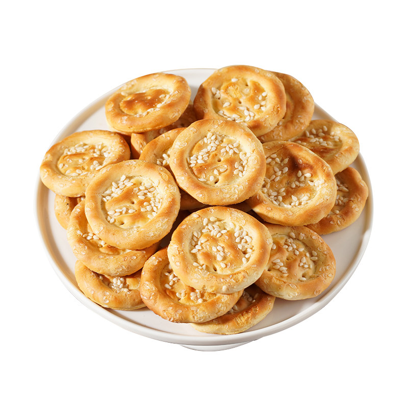 纯碱发酵山西柳林芝麻饼一口酥